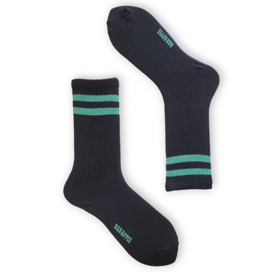 Old school azul con turquesa calcetín