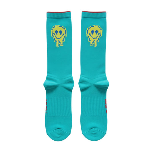 Calcetín Performance Pro Cara derretida Turquesa