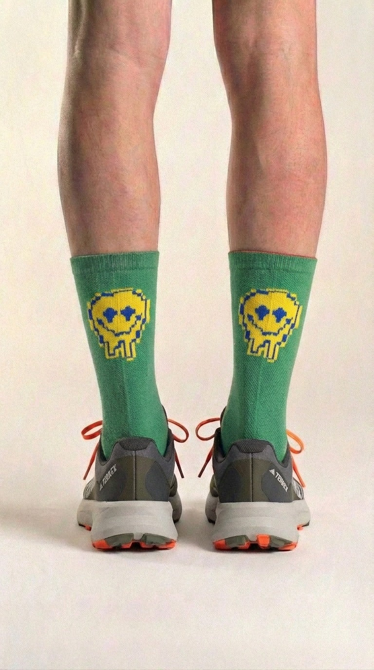 Calcetín Performance Pro Cara derretida Verde